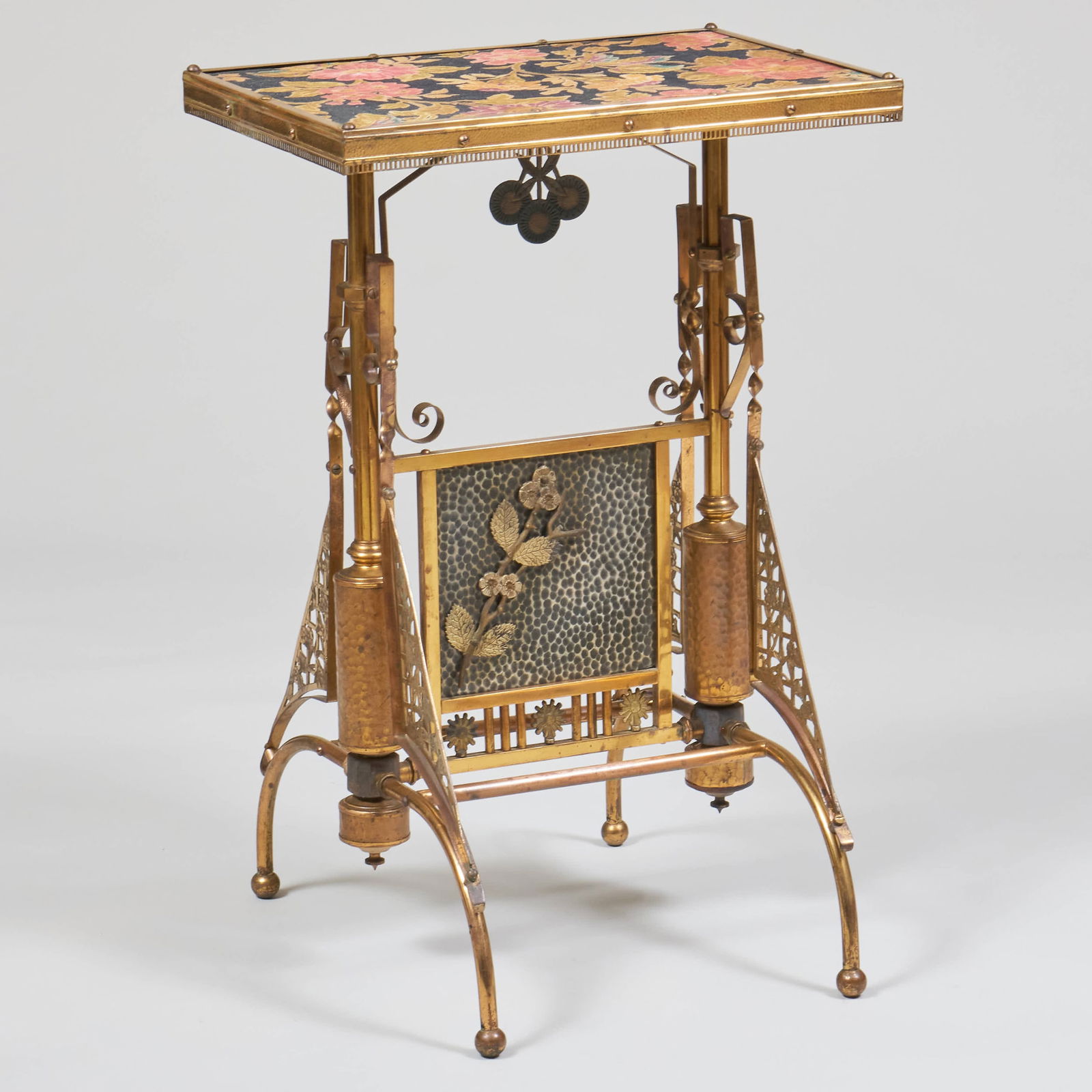 Charles Parker Co. Brass And Silverplate Stand Auction