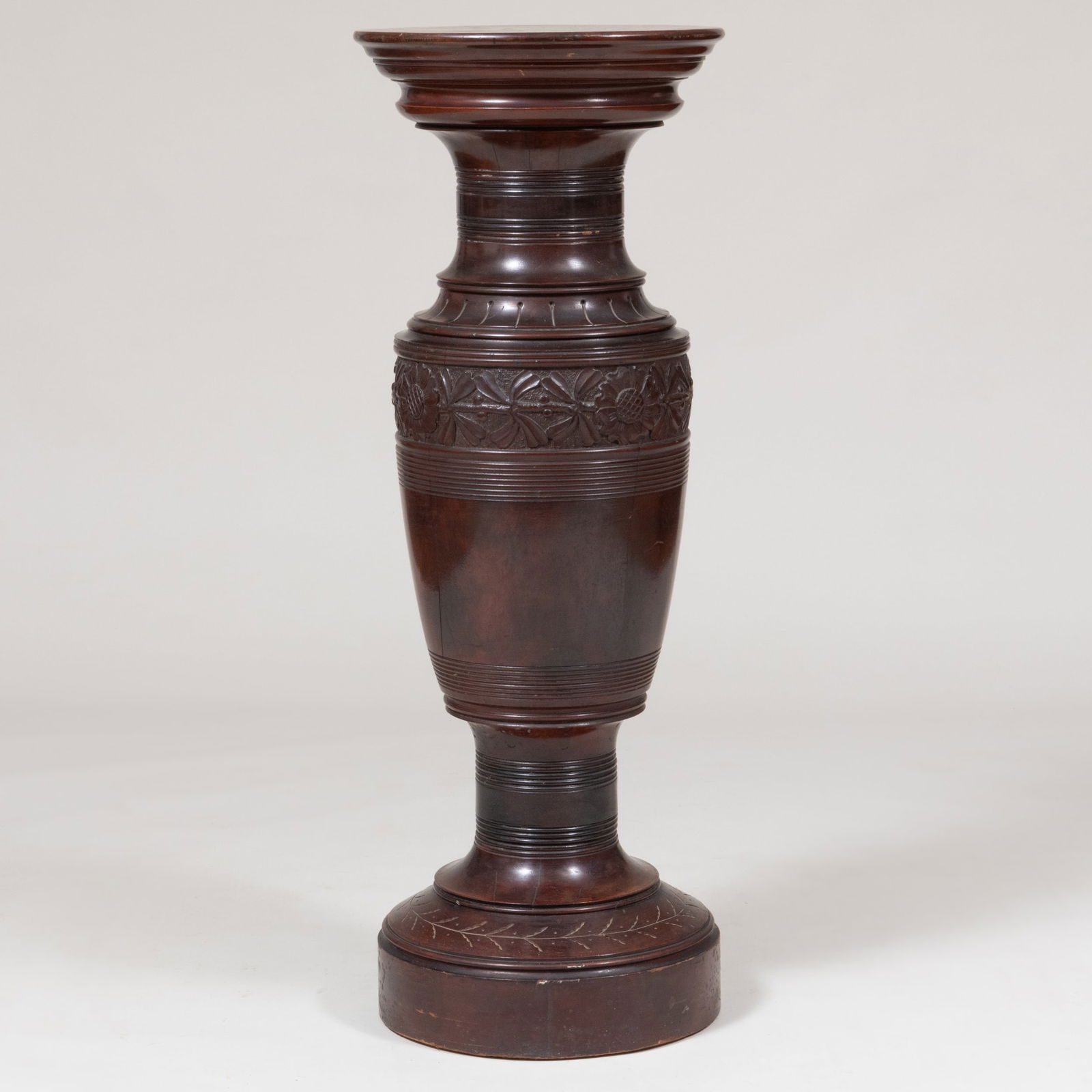 Aesthetic Movement Carved Cherry Pedestal (1 of 6)