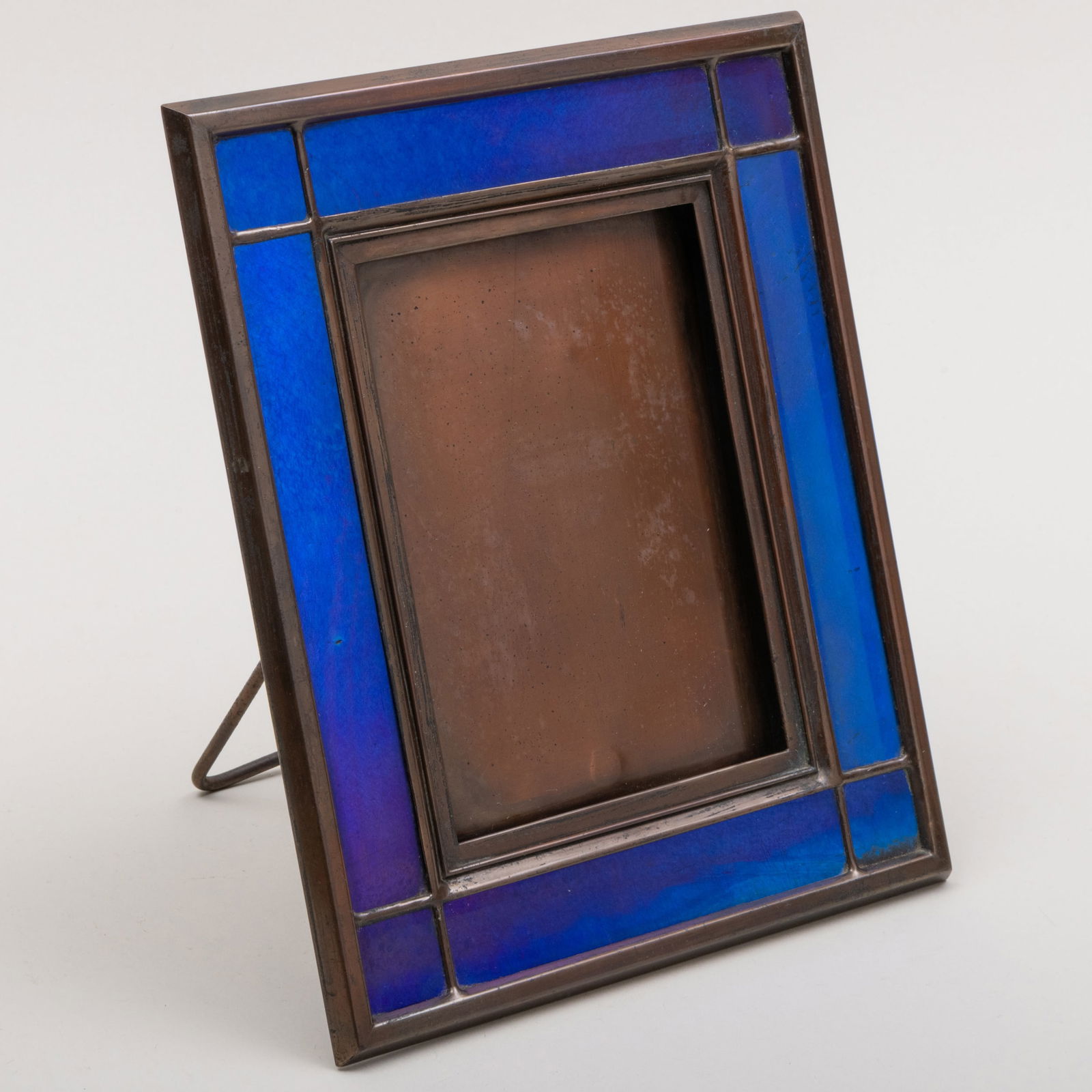 Tiffany Furnaces Patinated Bronze Favrile Glass Picture Frame (1 of 7)