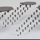 Pair of Patinated-Bronze Faux Bois Side Tables