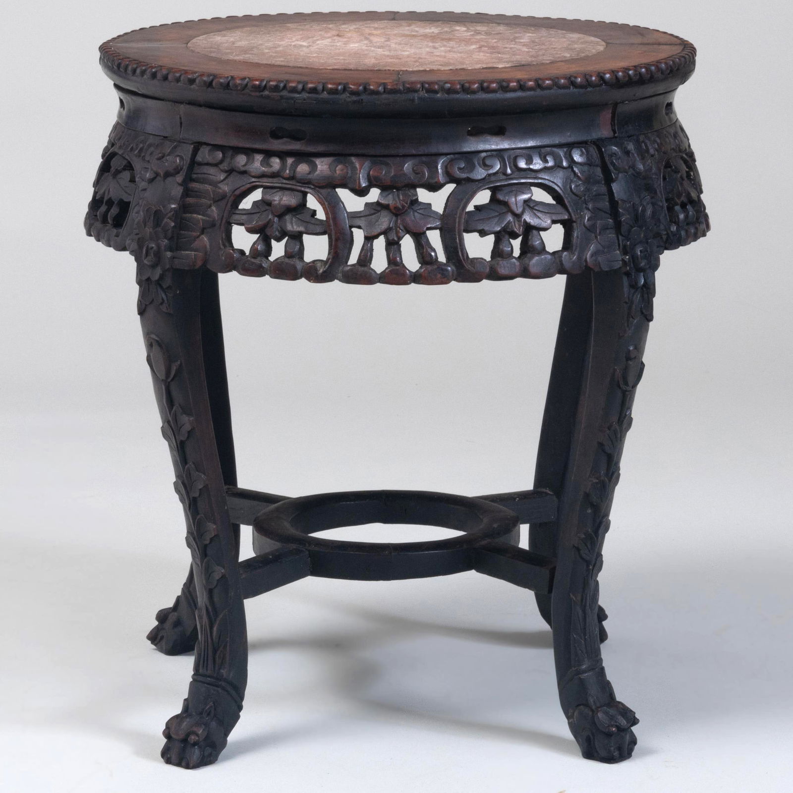 Chinese Export Carved Hardwood Low Table (1 of 7)