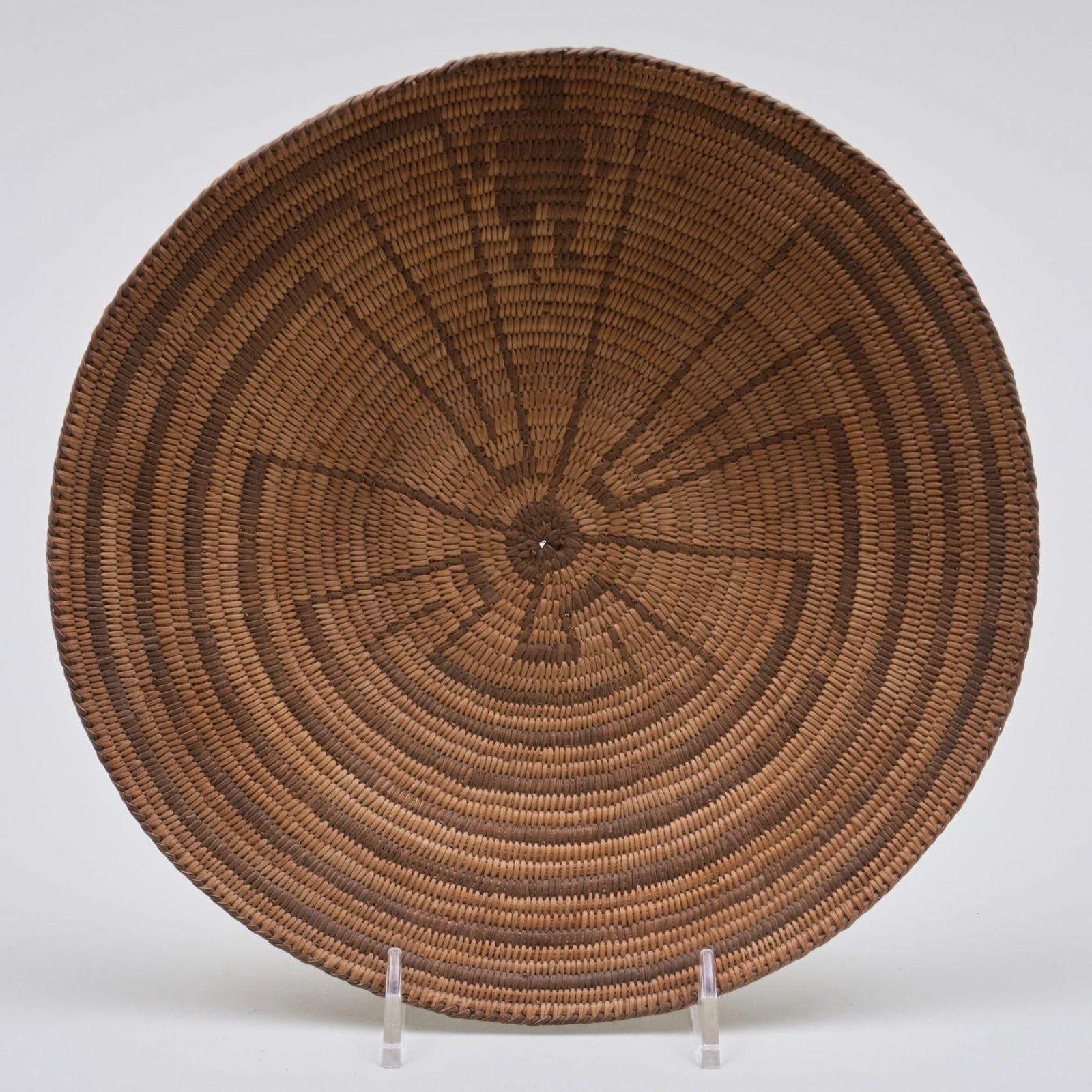  'Man in Maze' Woven Tray with Geometric and Figural Design, Probably Pima (1 of 6)