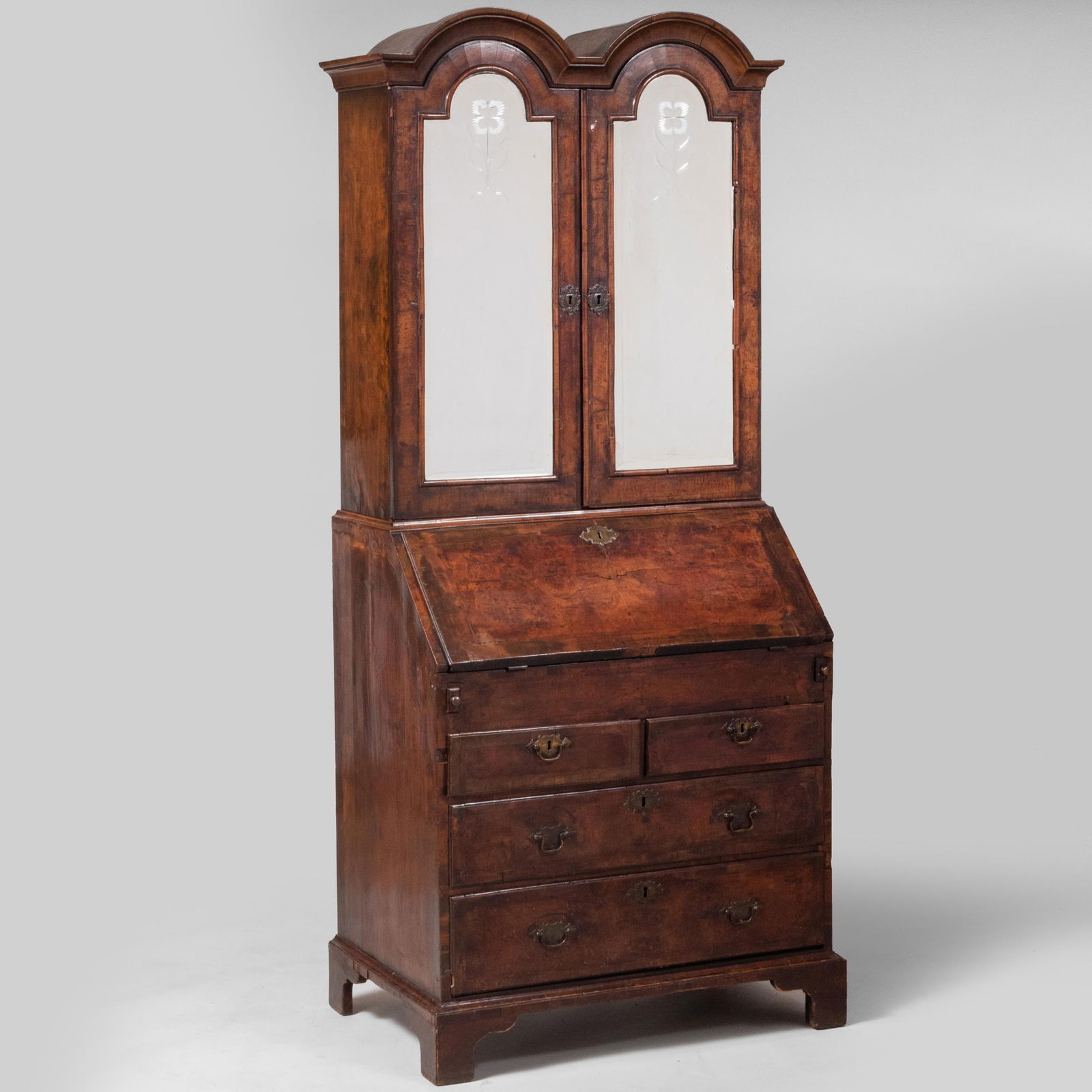 Queen Anne Style Walnut Bureau Cabinet (1 of 10)