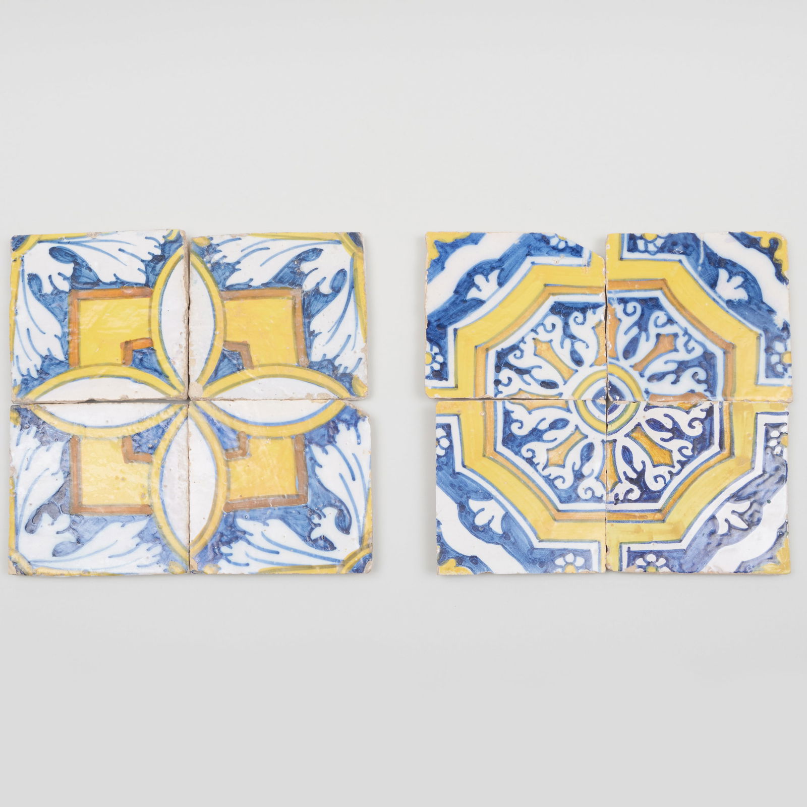 Two Sets of Portuguese Polychrome Pottery Tiles (1 of 6)