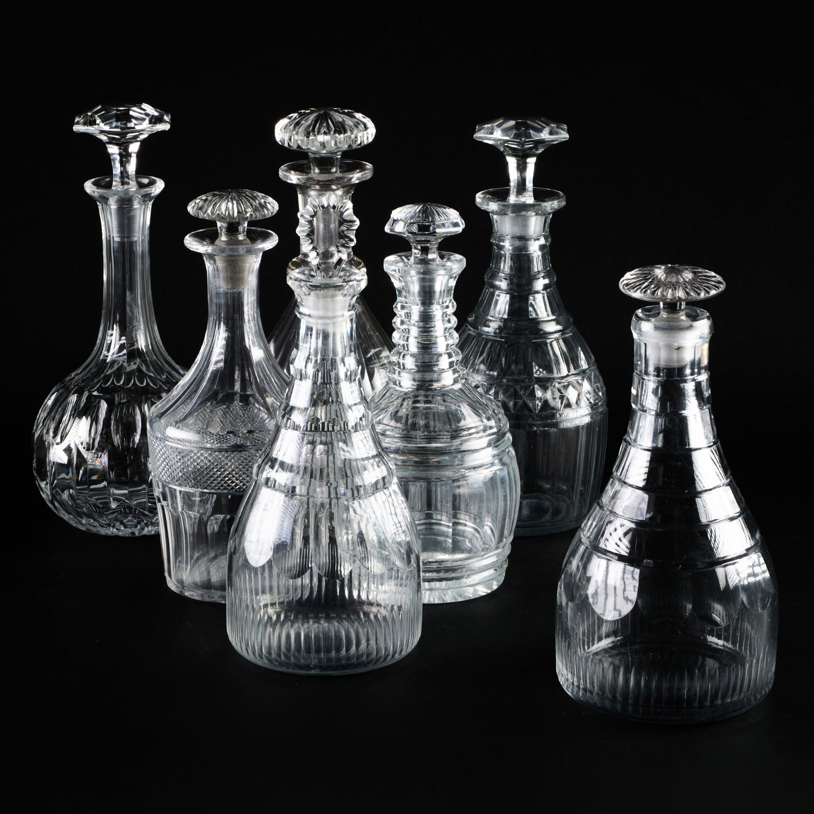 Group of Seven Cut Glass Decanters (1 of 20)