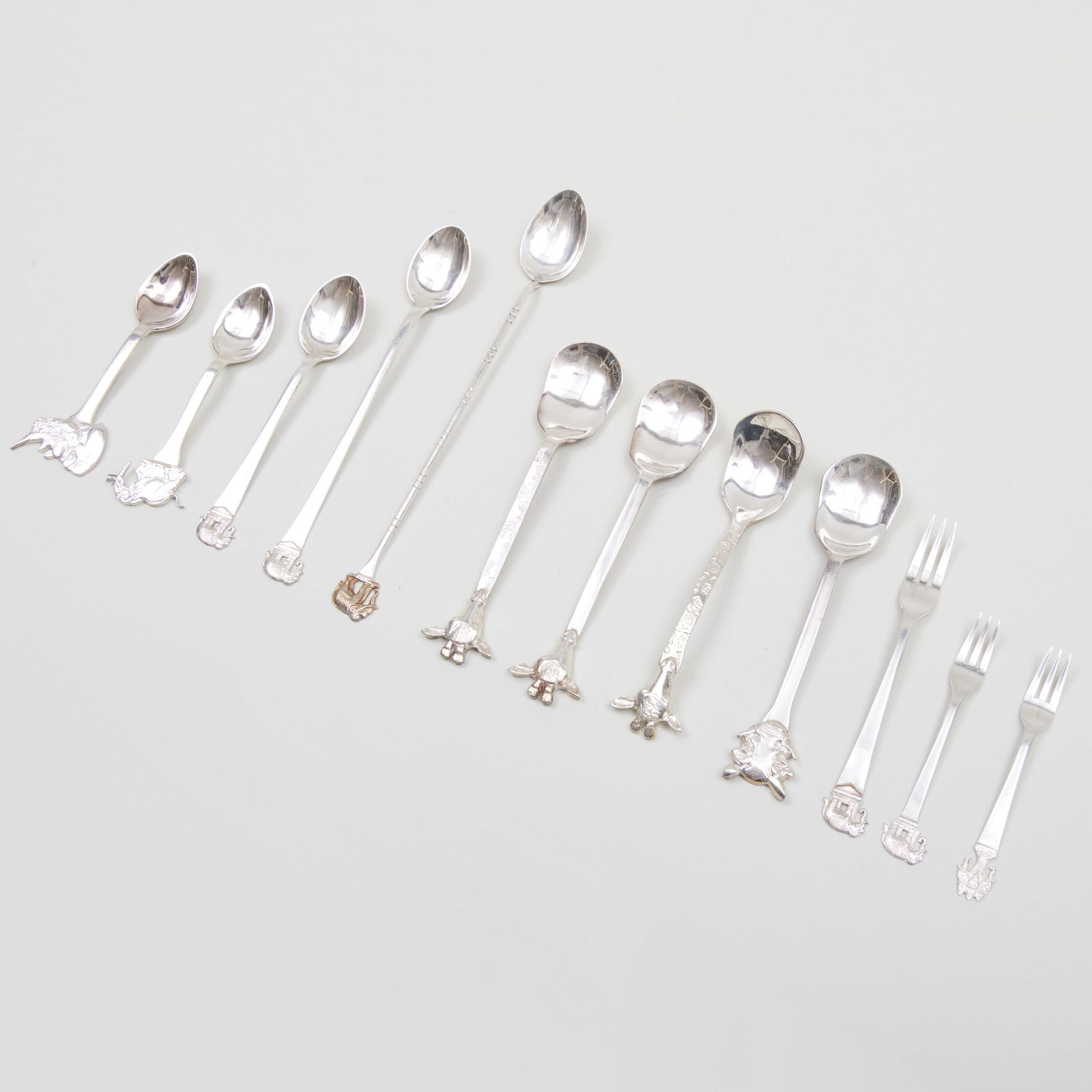 Assembled Set of Asian Silver Flatware (1 of 9)