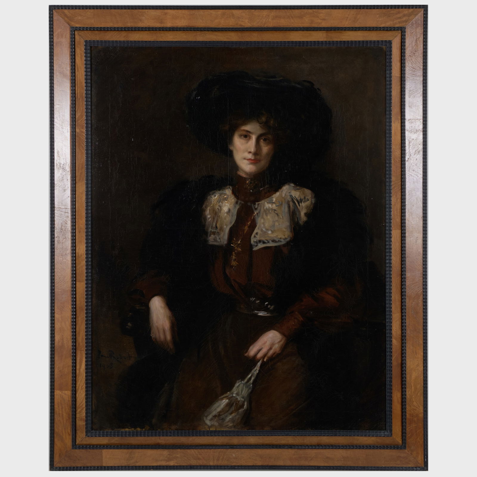 Paul Robert (1857-1925): Portrait of a Lady in a Brown Dress (1 of 5)