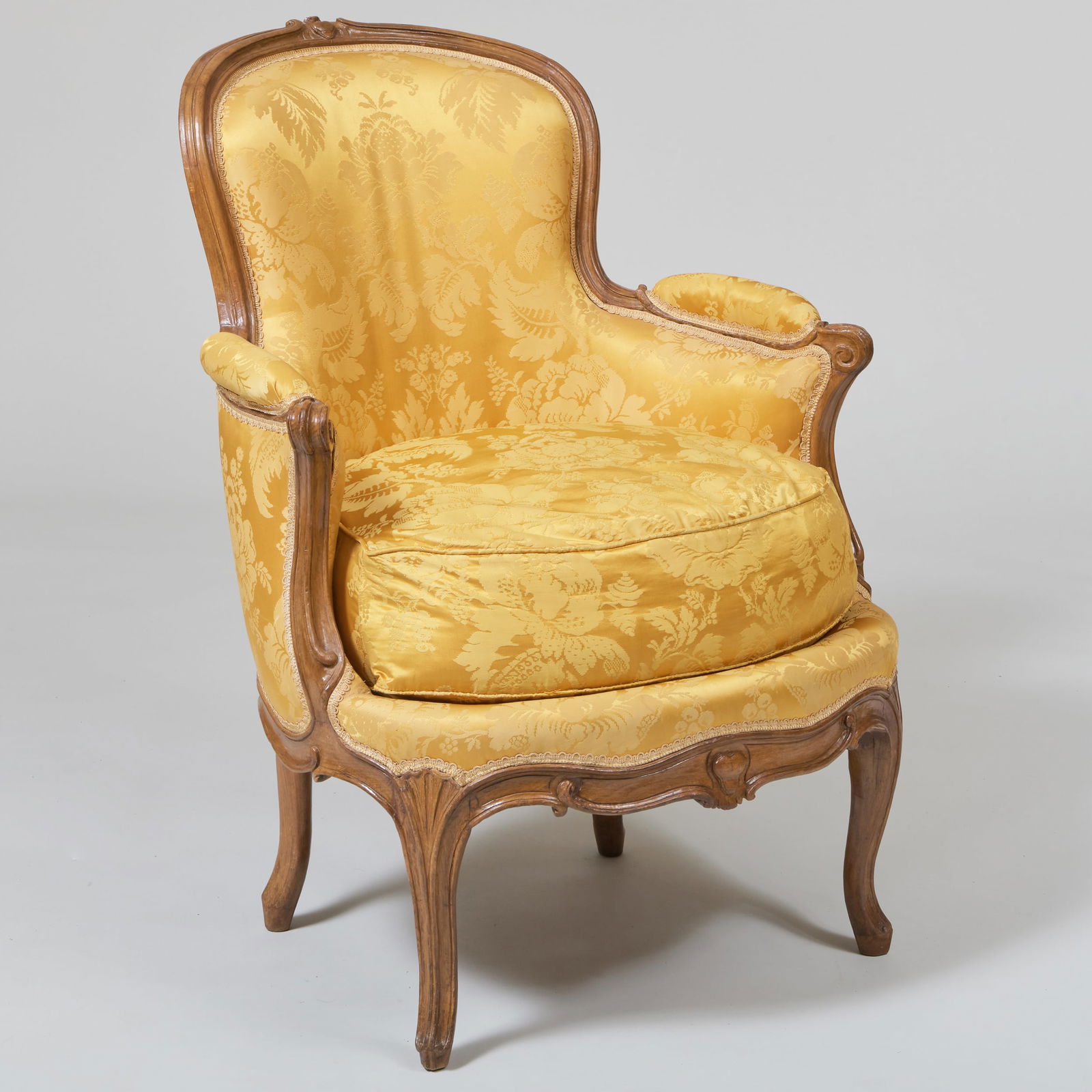 Louis XV Beechwood Bergere, in the manner of Tilliard: Louis XV Beechwood Bergere, in the manner of Tilliard 35 1/2 x 27 1/2 x 28 1/2 in., seat height 20 in.