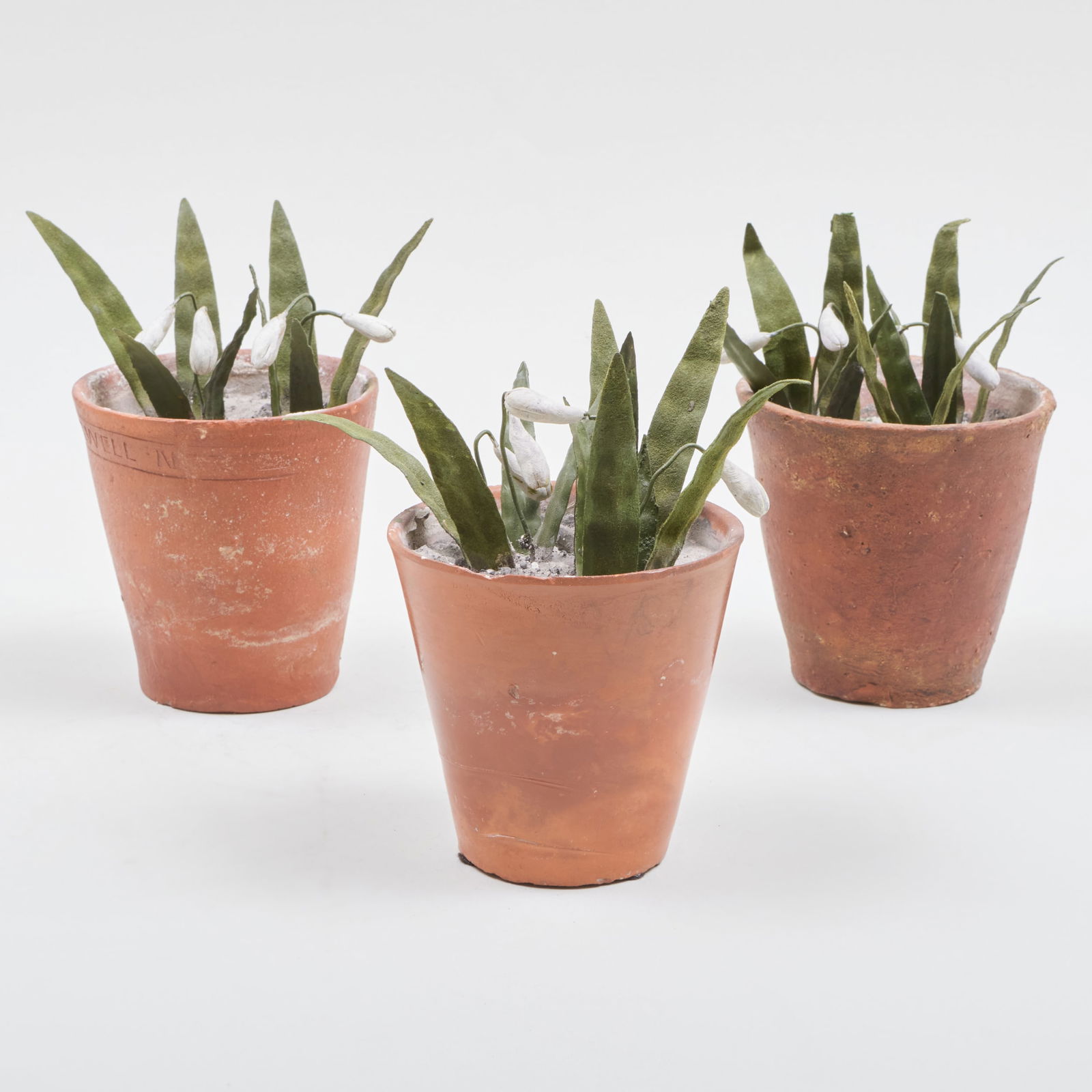 Three Tole and Terracotta Models of Snowdrops (1 of 6)