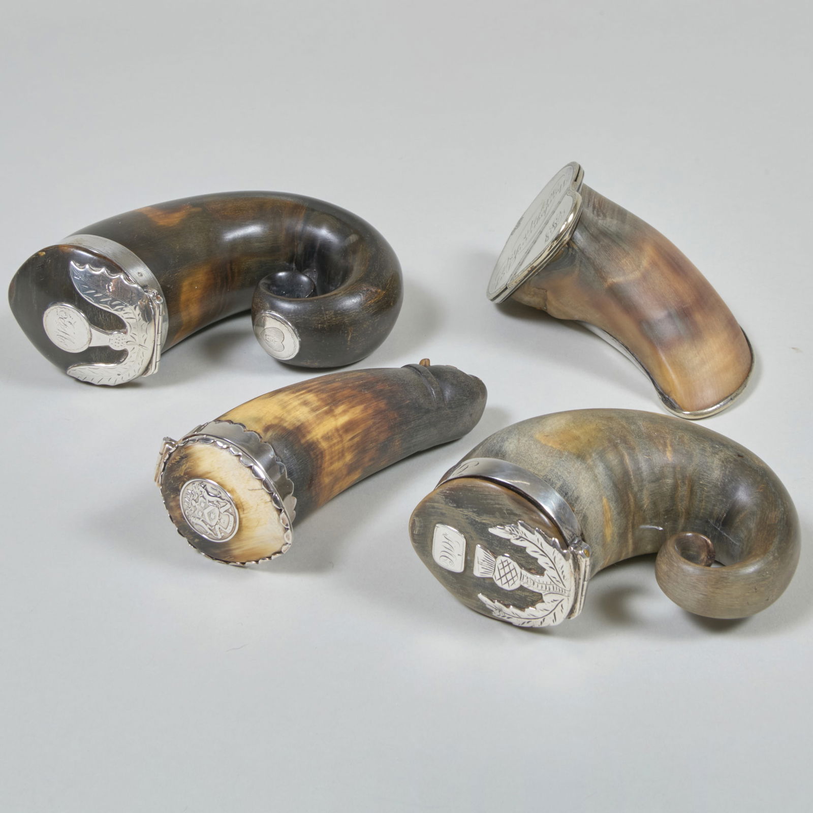 Group of Four Scottish Snuff Mulls and a Snuff Box (1 of 20)