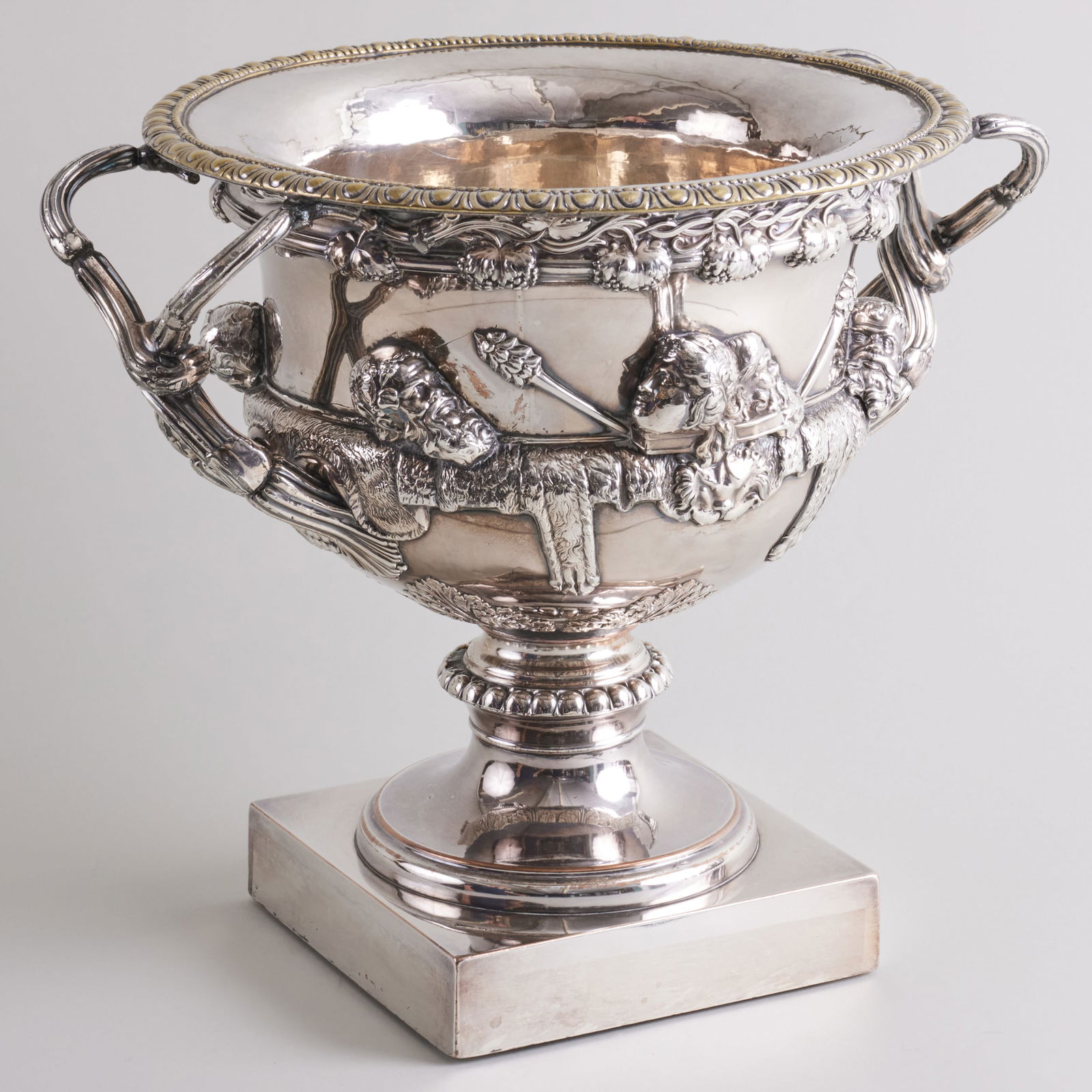 Sheffield Plate 'Warwick Vase' Punch Bowl (1 of 7)