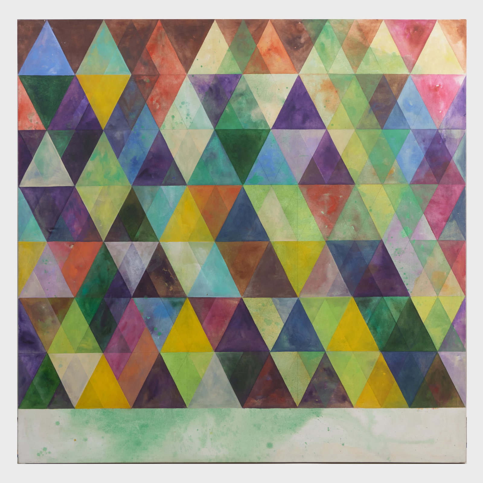 Arlene Slavin (b. 1942): Ghost Grids: Arlene Slavin (b. 1942): Ghost Grids Acrylic on canvas, 1972, signed 'Arlene Slavin' and dated on the reverse, titled on the stretcher. 72 x 71 1/2 in., unframed. The Abrams Family Collection.