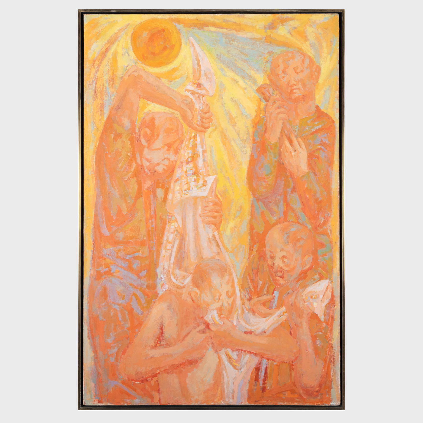 Stephen Greene (1917-1999): Joseph and His Brothers: Stephen Greene (1917-1999): Joseph and His Brothers Oil on canvas, 1955, signed 'Greene' lower left. 46 x 30 in., 47 x 31 3/4 in. (frame).