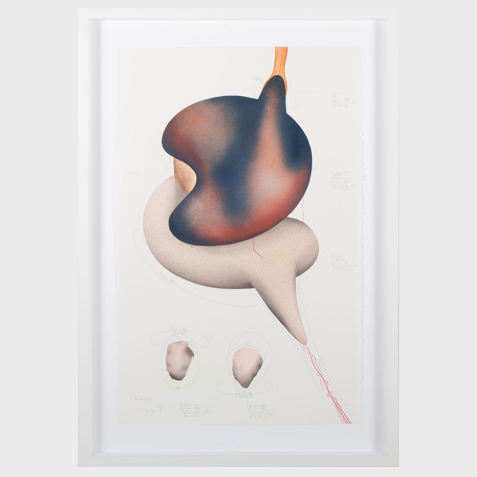 Jorinde Voigt (b. 1977): Serendipity (17): Jorinde Voigt (b. 1977): Serendipity (17) Ink, copper foil, oil crayon, acrylic, and pastel on paper, 2016, signed 'J. Voigt', titled and dated lower left, with label from Konig Gallery, Berlin. 39 1/