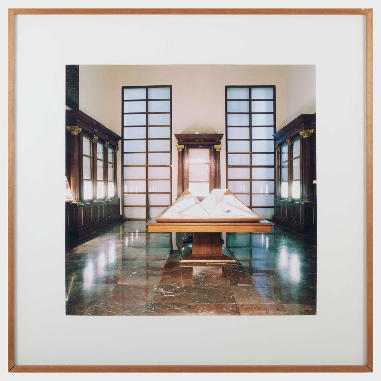 Candida Hofer (b. 1944): Museo Archeologico Madrid: Candida Hofer (b. 1944): Museo Archeologico Madrid Chromogenic print, 2000, signed on the reverse, numbered 3/6, with label from Galerie Laage-Salomon, Paris. 33 x 33 in. (sight), 34 1/2 x 34 1/2 in.