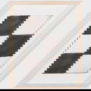 Sean Scully (b. 1945): Untitled: Sean Scully (b. 1945): Untitled Etching in black with hand additions on wove paper, 1996, signed, titled, dated and numbered 44/50 in pencil. 7 7/8 x 5 5/8 in. (sheet), 11 1/2 x 9 3/8 in. (frame).