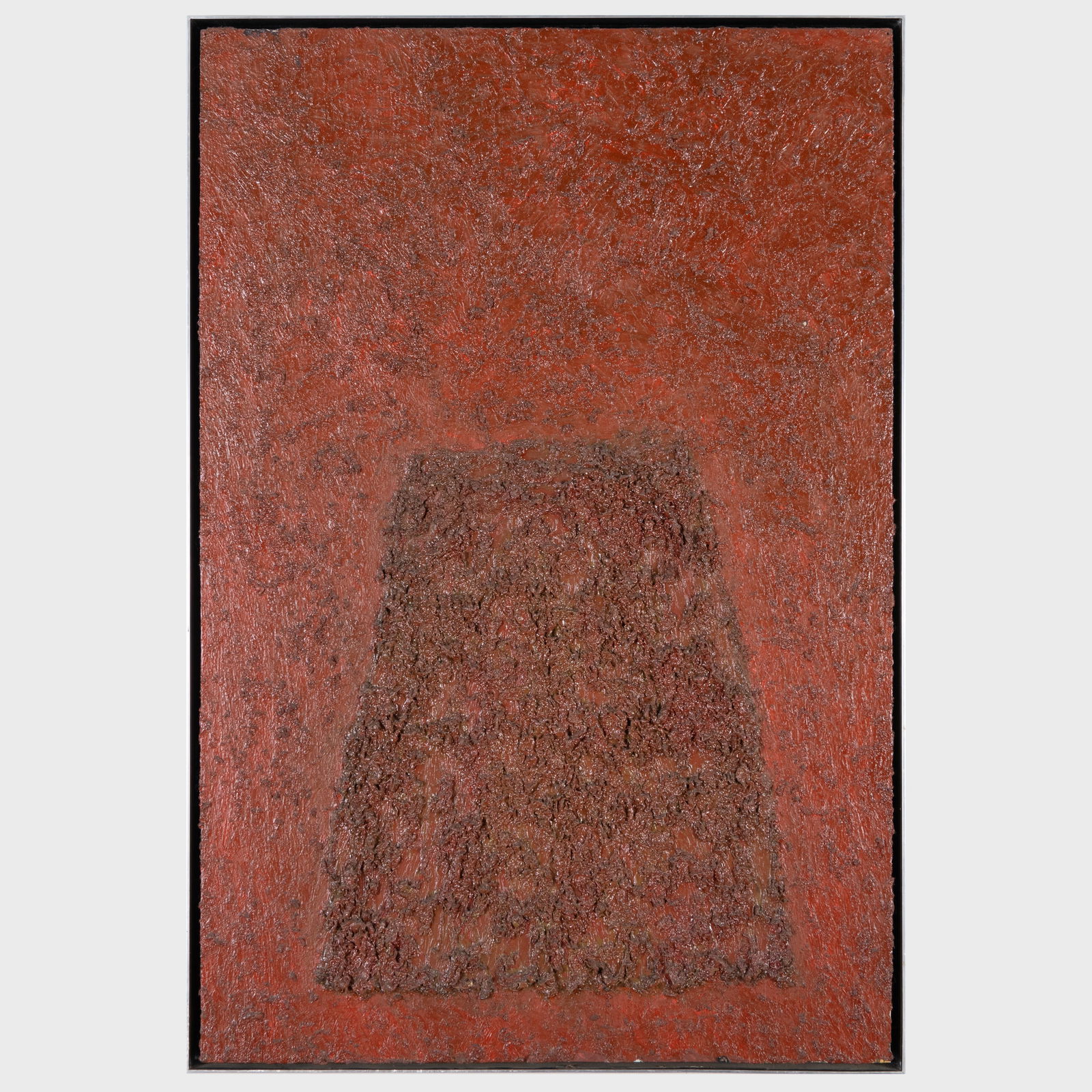 Martha Diamond (1944-2023): Cement Monument: Martha Diamond (1944-2023): Cement Monument Oil on aluminum, 1977, signed 'Martha Diamond', titled and dated on the reverse, with label from Brooke Alexander, Inc., NY. 36 x 24 in., 37 x 25 in. (frame