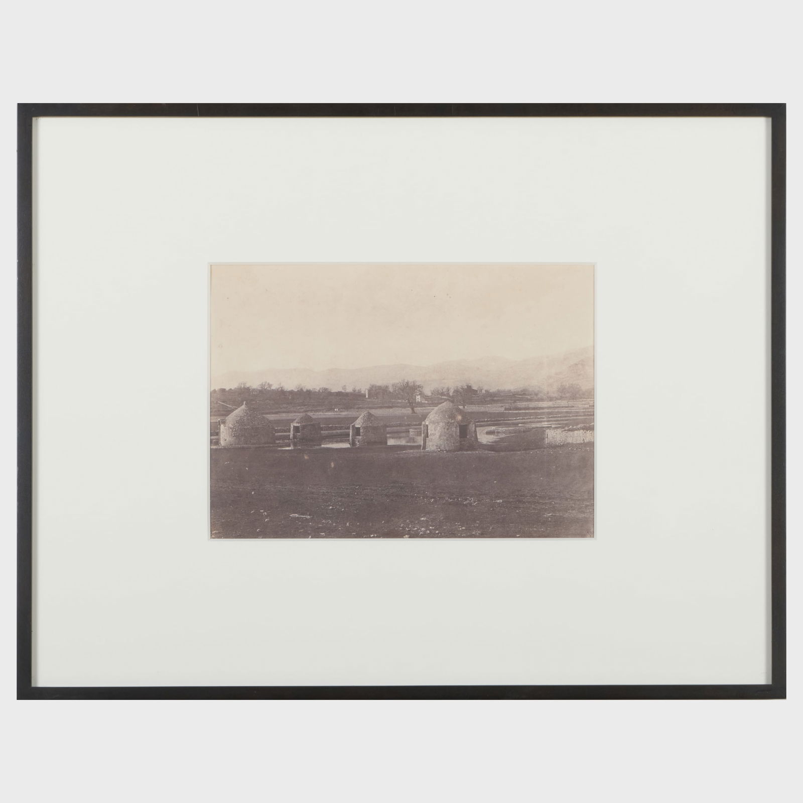 Charles Negre (1820-1880): Saint Cezaire-Les puits de la vierge: Salt print, 1853, unsigned. 9 1/2 x 13 in. (sheet), 20 x 25 3/4 in. (frame). Collection of Paul Kasmin.