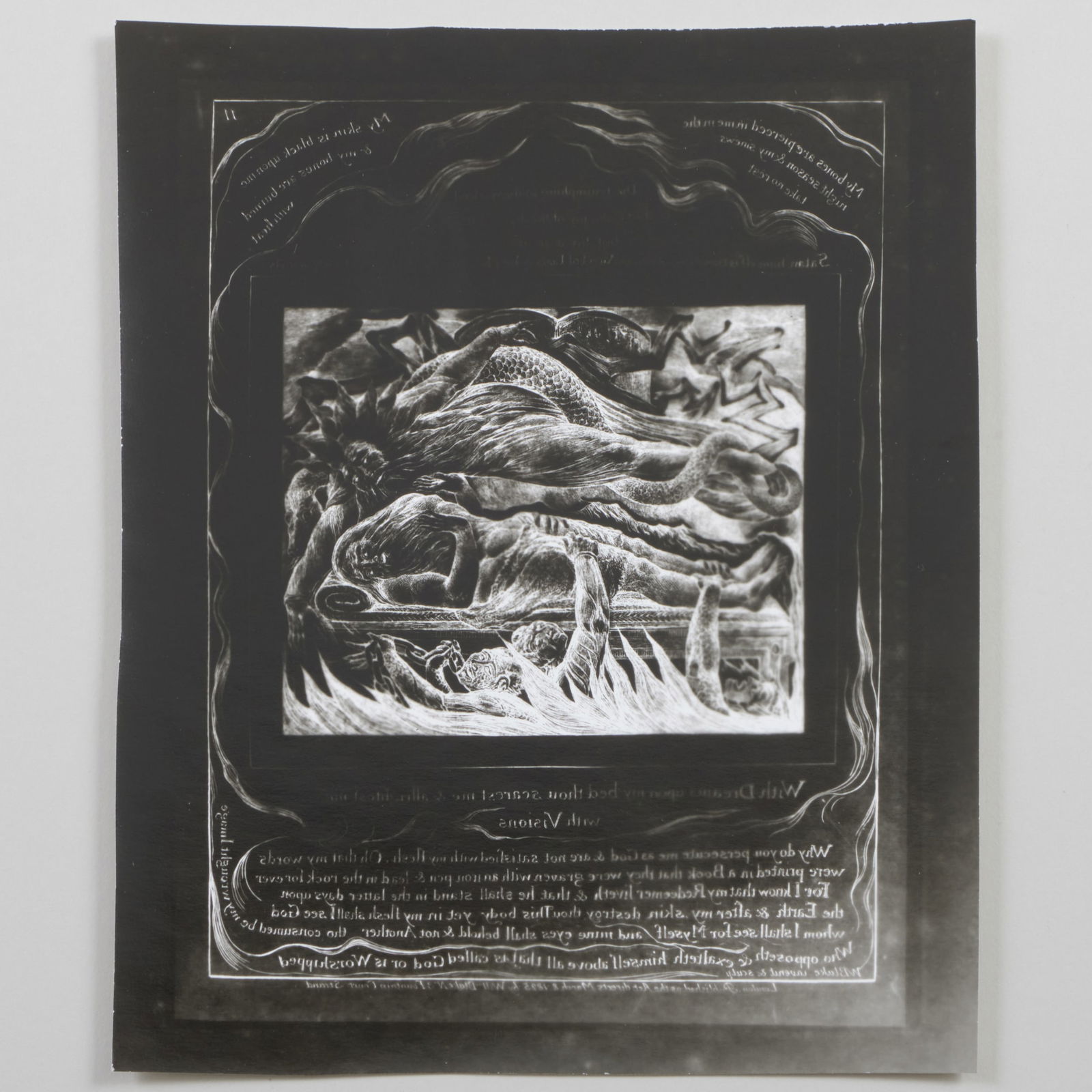 Christopher Bucklow (b. 1957): After William Blake (1757-1827): With Dreams upon my bed thou scarest: Christopher Bucklow (b. 1957): After William Blake (1757-1827): With Dreams upon my bed thou scarest me & affrightest me with Visions Gelatin silver print, 1997, signed, dated and variously inscribed