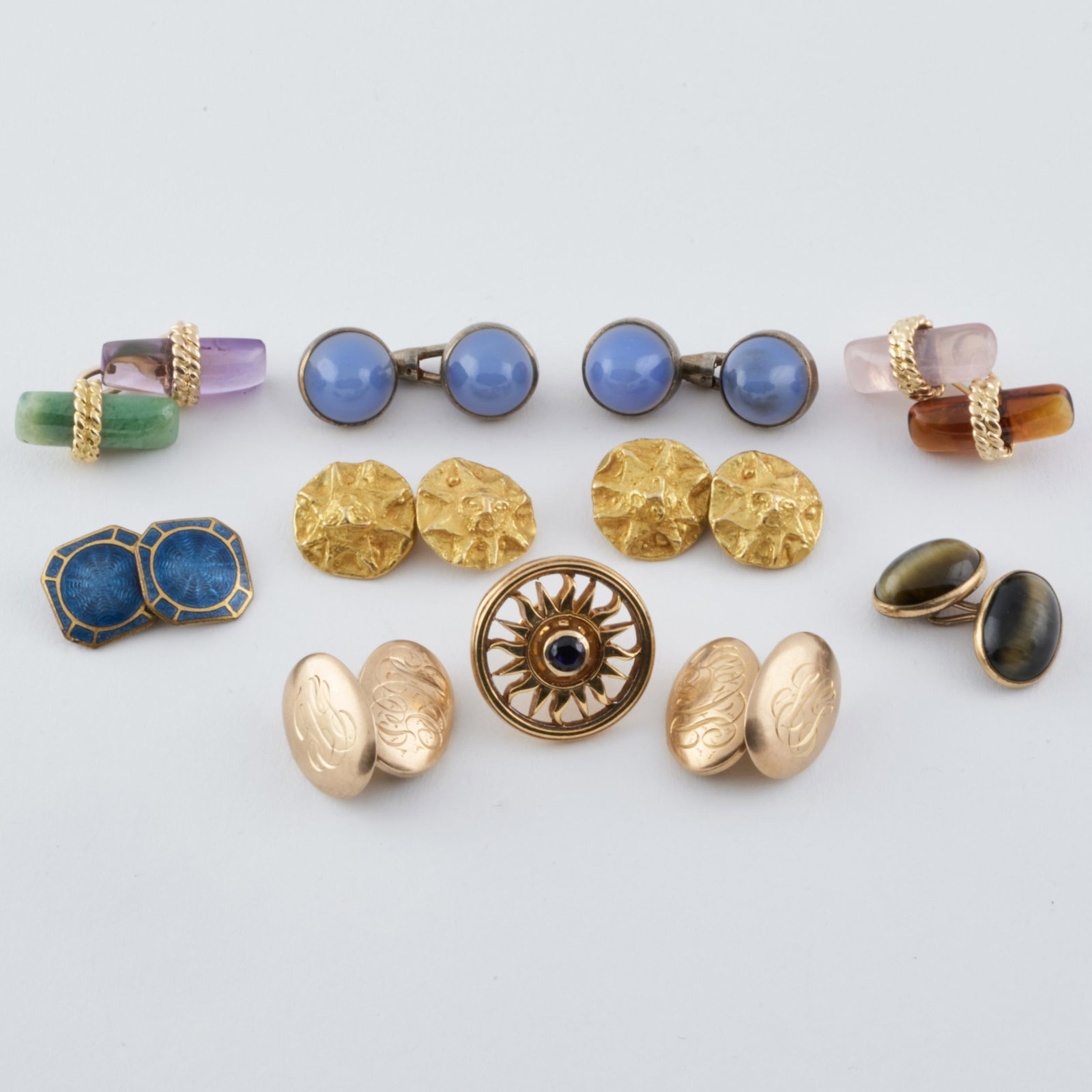 Miscellaneous Group of Cufflinks and Tie Pin (1 of 9)