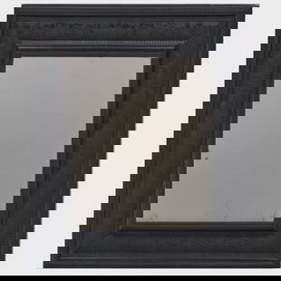 Louis XIV Engraved Ebony Mirror: Louis XIV Engraved Ebony MirrorWith a paper label on the reverse.37 1/4 x 32 1/4 in.Cove Landing, New York; The New York Penthouse of Robert Couturier.