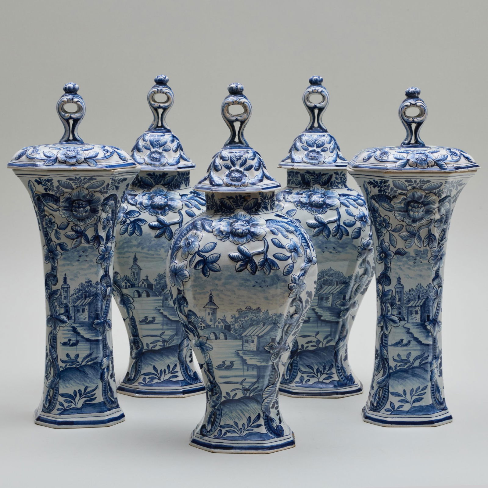 Delft Blue and White Five-Piece Garniture (1 of 20)
