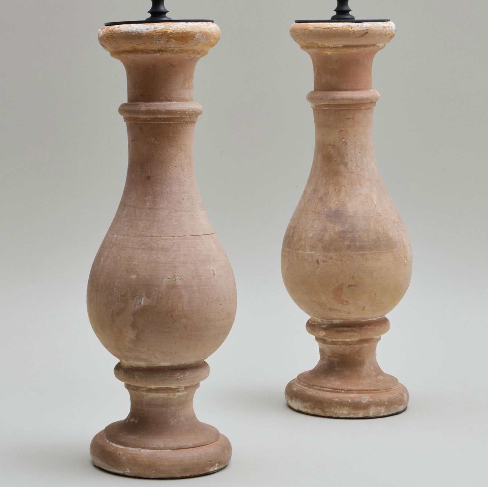 Pair of Terracotta Baluster Table Lamps (1 of 6)