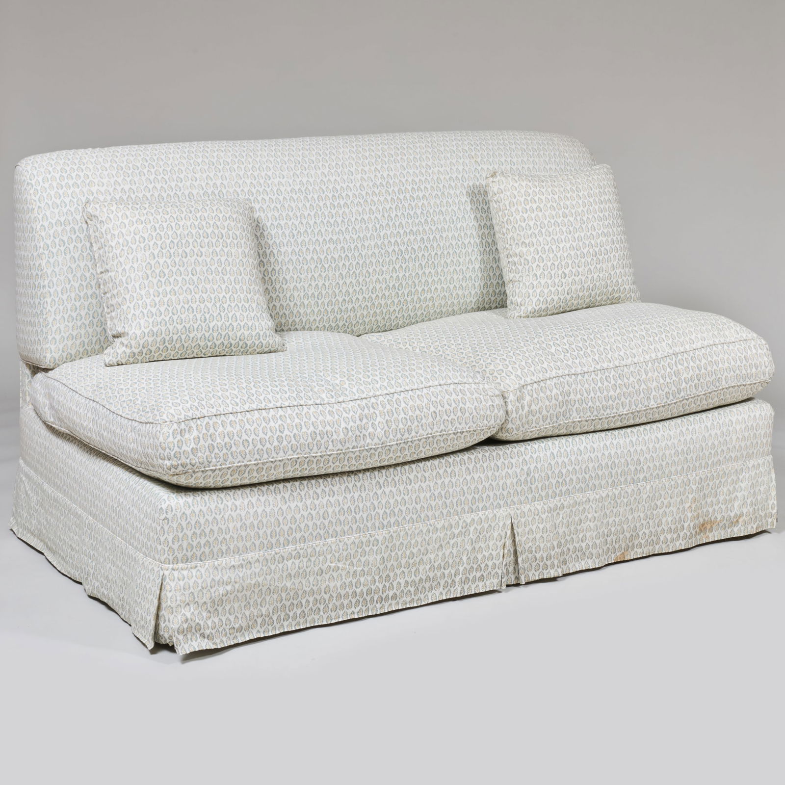 Printed Linen Upholstered Two Seat Sofa (1 of 10)