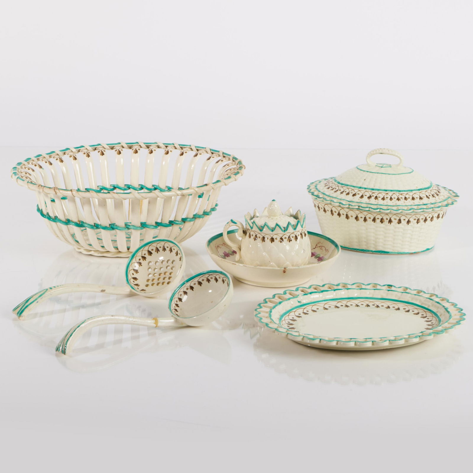 Group of English Polychromed Creamware (1 of 20)