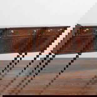 The Reid Family Federal Mahogany Sideboard, Attributed to the Shop of Benjamin Bass Jr. (1775-1819),: The Reid Family Federal Mahogany Sideboard, Attributed to the Shop of Benjamin Bass Jr. (1775-1819), Carving Attributed to Thomas Wightman (1759-1827)Boston, Massachusetts. 41 x 6 ft. 8 1/2 in. x