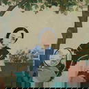 Chinese School: Portrait of a Woman in Garden