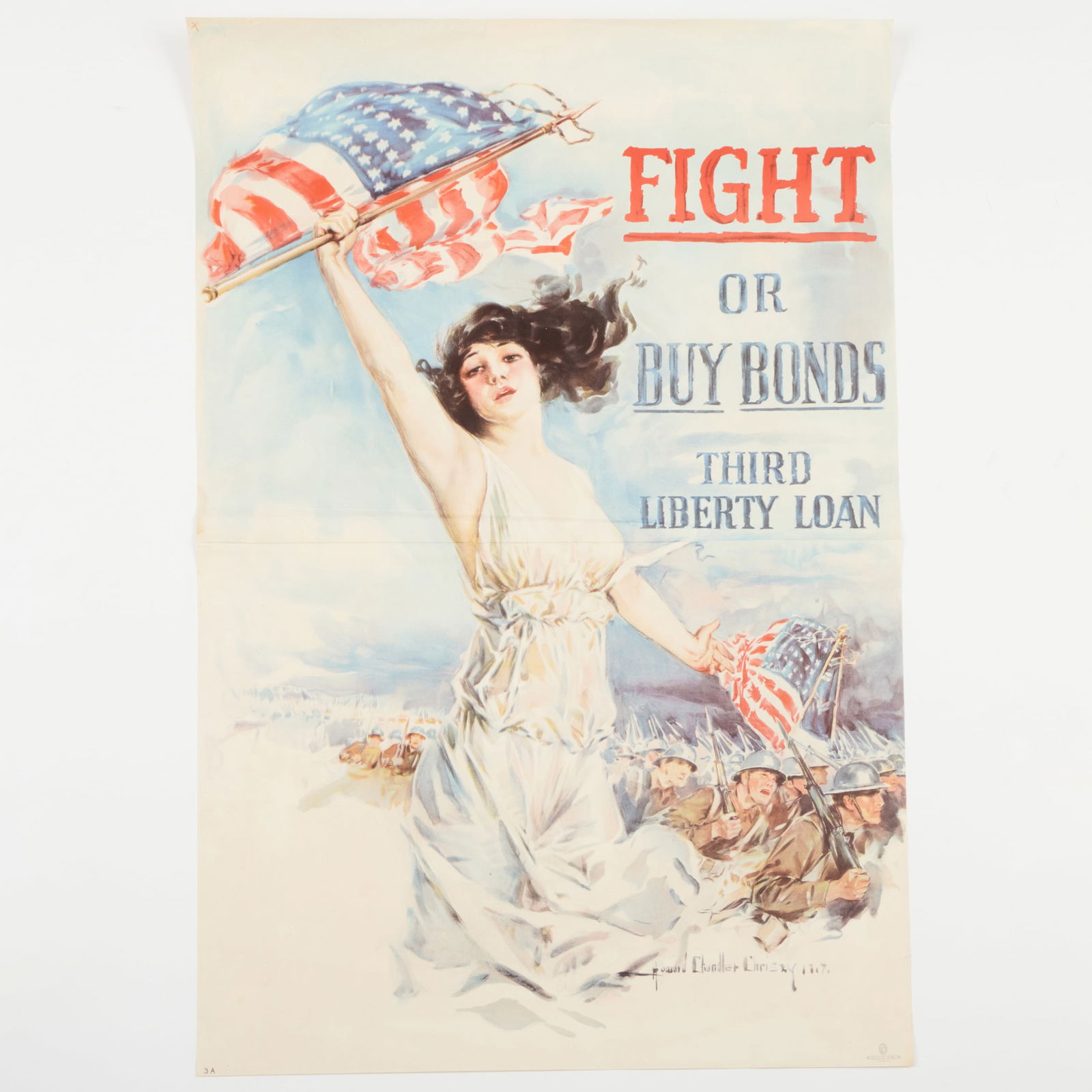 Howard Chandler Christy (1872-1952): Fight or Buy Bonds, Third Libery Loan  (1 of 4)
