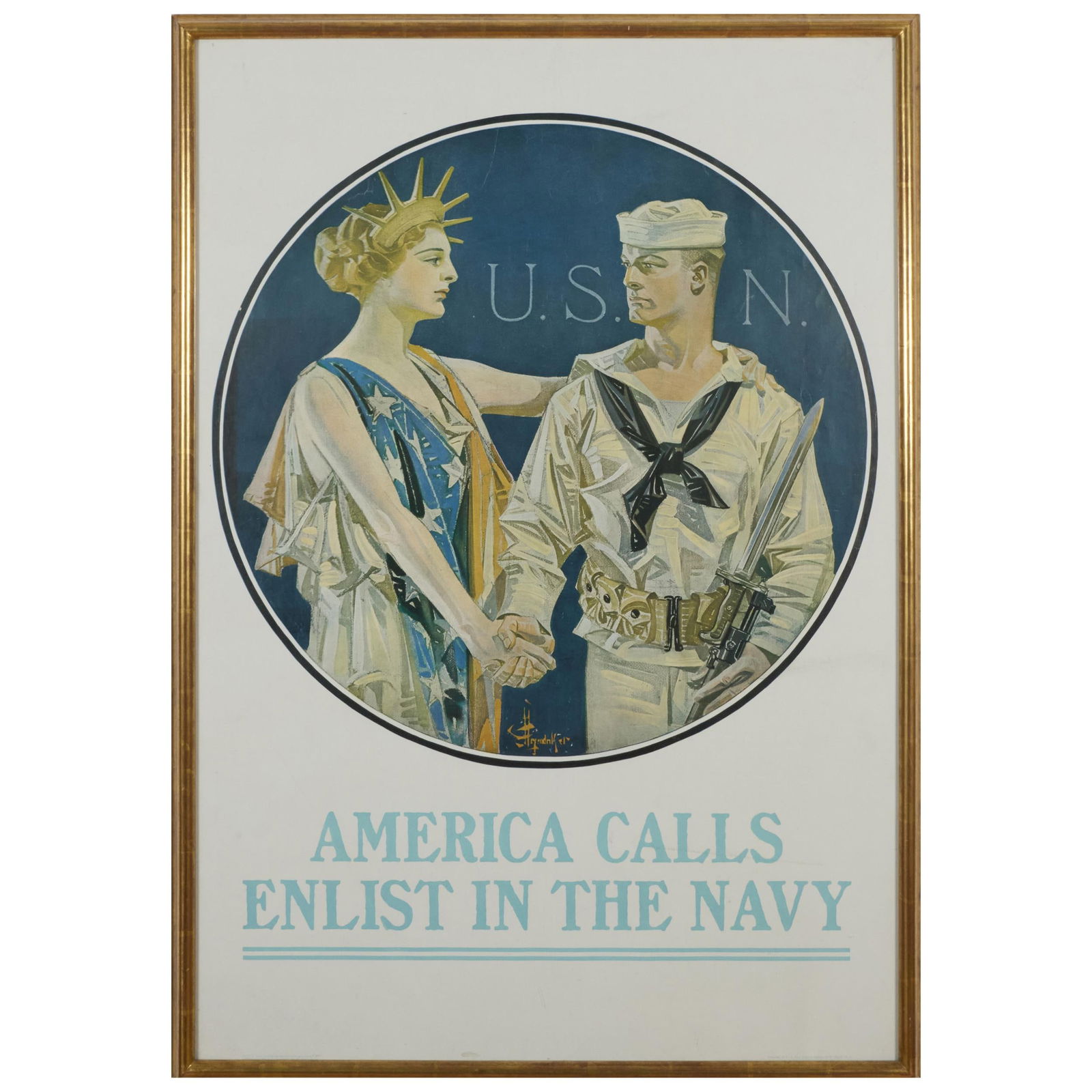 After Joseph Christian Leyendecker (1874-1951): America Calls  (1 of 2)