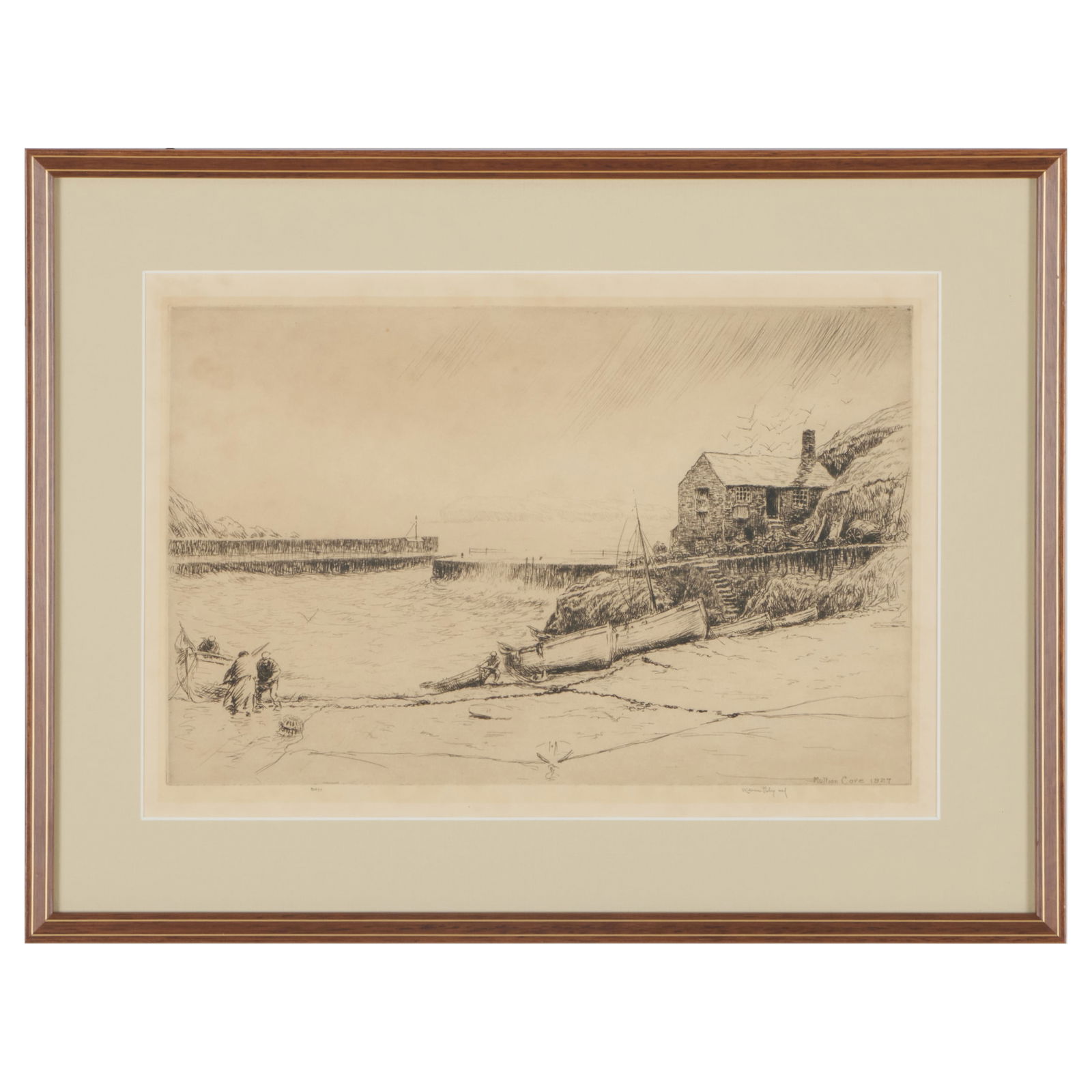 Kerr Eby (1890-1946): Mullion Cove; and Landscape: Kerr Eby (1890-1946): Mullion Cove; and Landscape Two etchings in black on laid paper, 1927, both signed and inscribed 'Edition of 90' in pencil. 9 5/8 x 14 1/8 in. (sight), 14 x 18 1/2 in. (frame), 7