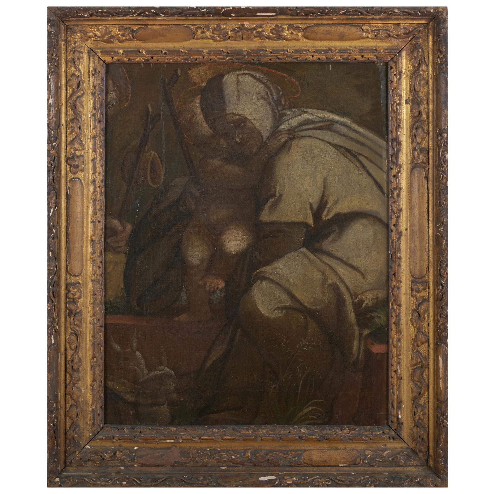 Northern Italian School: Christ and Saint (1 of 3)