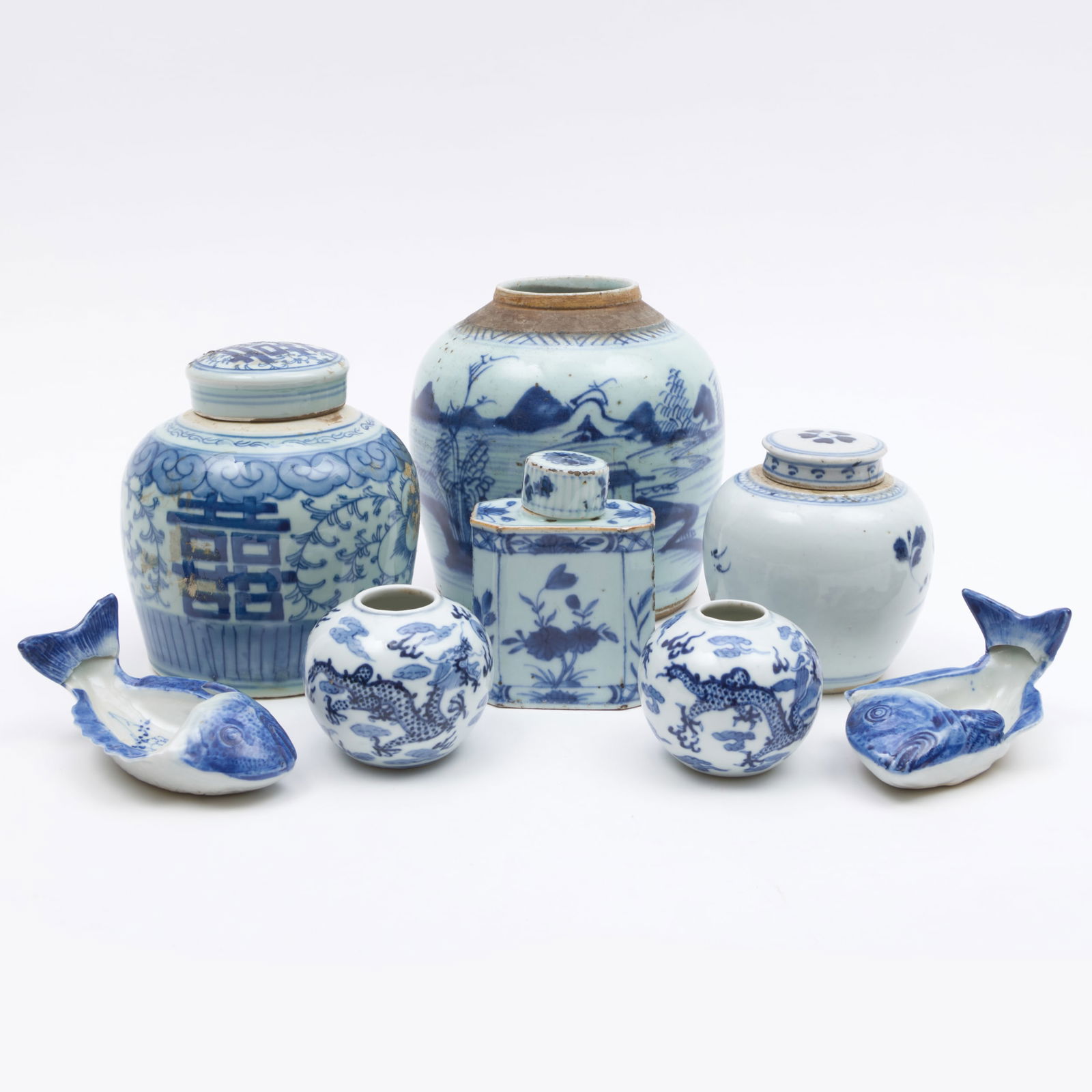 Group of Chinese Blue and White Porcelain Wares (1 of 20)