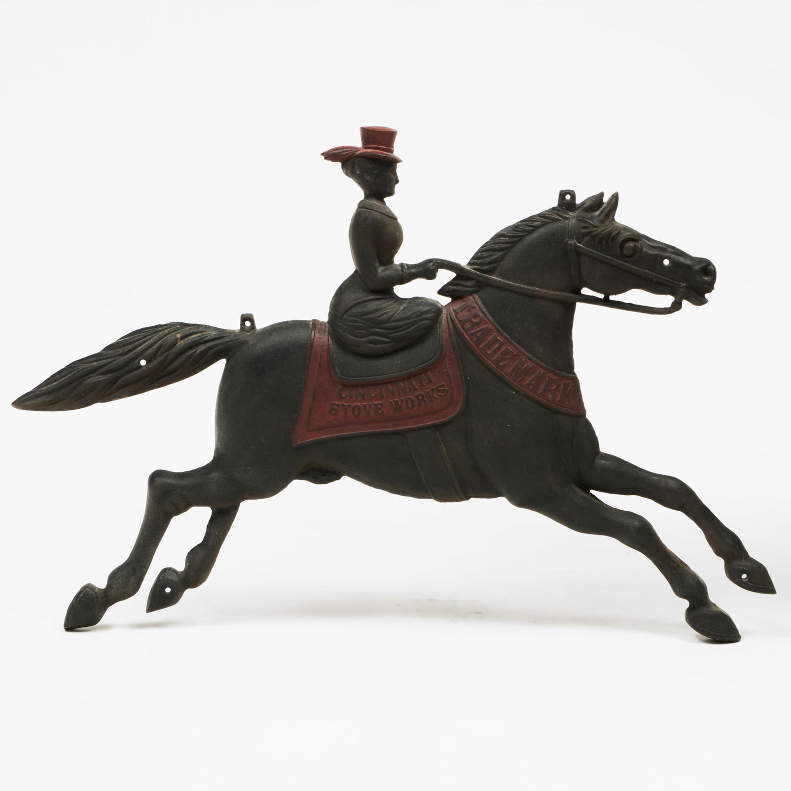 Cast Iron Cincinnati Stove Works Trade Sign (1 of 4)