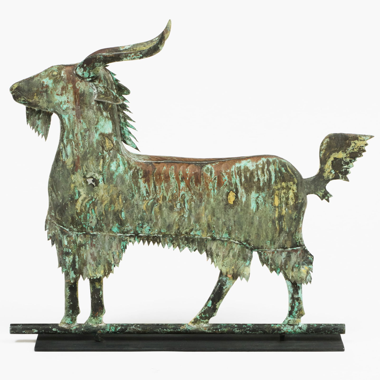Molded Sheet Copper Weathervane of a Goat (1 of 5)