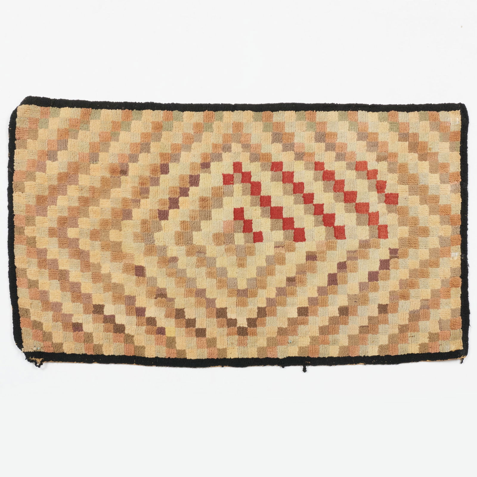 Group of Three Grenfell Geometric Hooked Rugs (1 of 7)