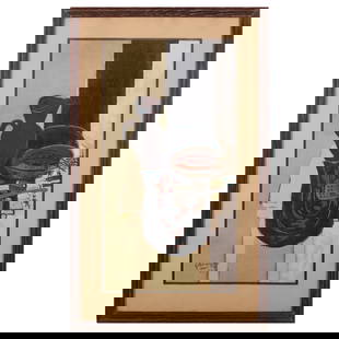 Georges Braque (1882-1963): La Table de cuisine: Georges Braque (1882-1963): La Table de cuisineLithograph in colors on wove paper, 1942, unsigned.37 1/2 x 21 in. (sight), 39 1/2 x 23 1/2 in. (frame).Collection of John Githens and Ingeborg ten