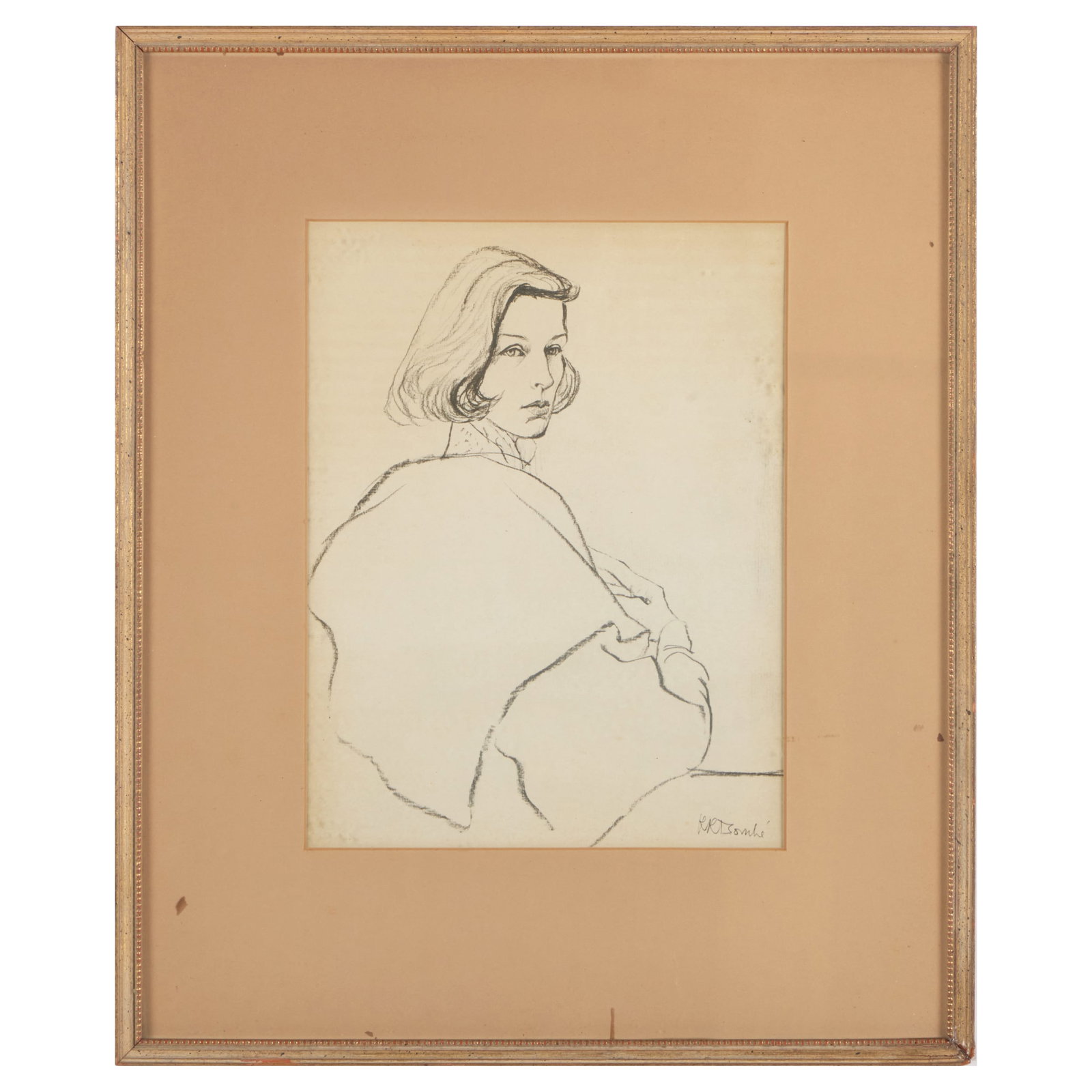 Rene Bouche (1905-1963): Double-sided Study of Ingeborg (1 of 7)