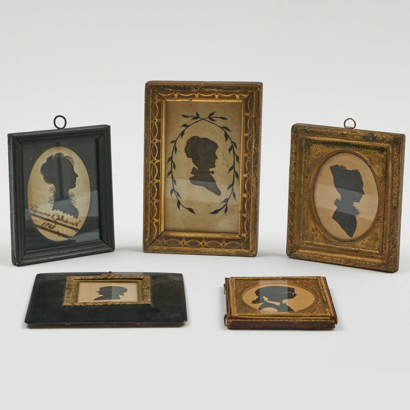 Group of Five Portrait Silhouettes (1 of 5)