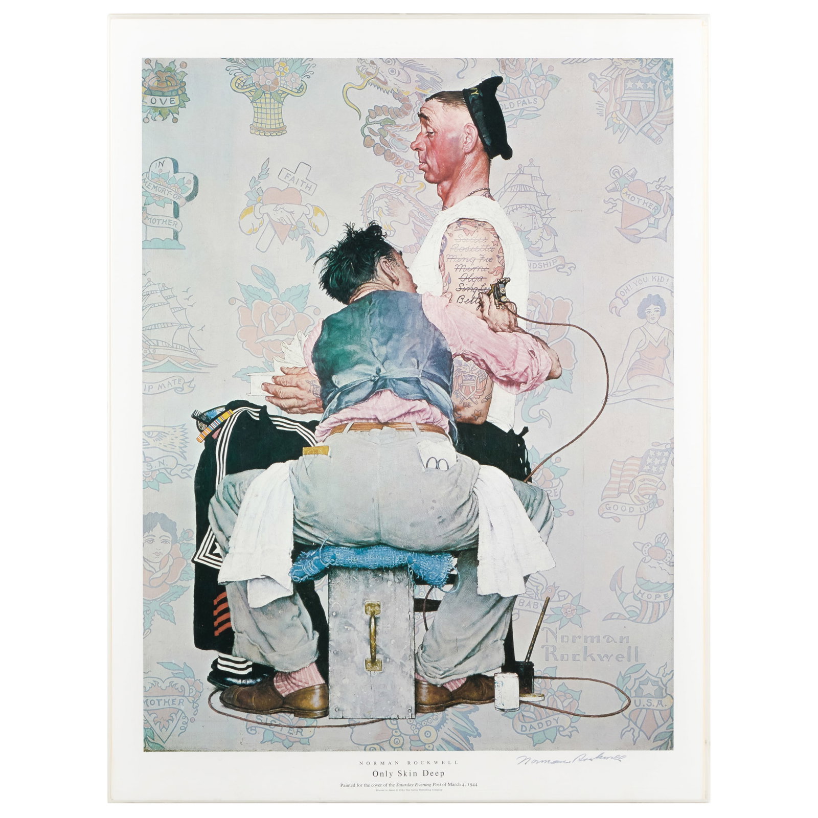 Norman Rockwell (1894-1978): Only Skin Deep; Shuffleton's Barber Shop; The Art Critic; and Marriage (1 of 13)