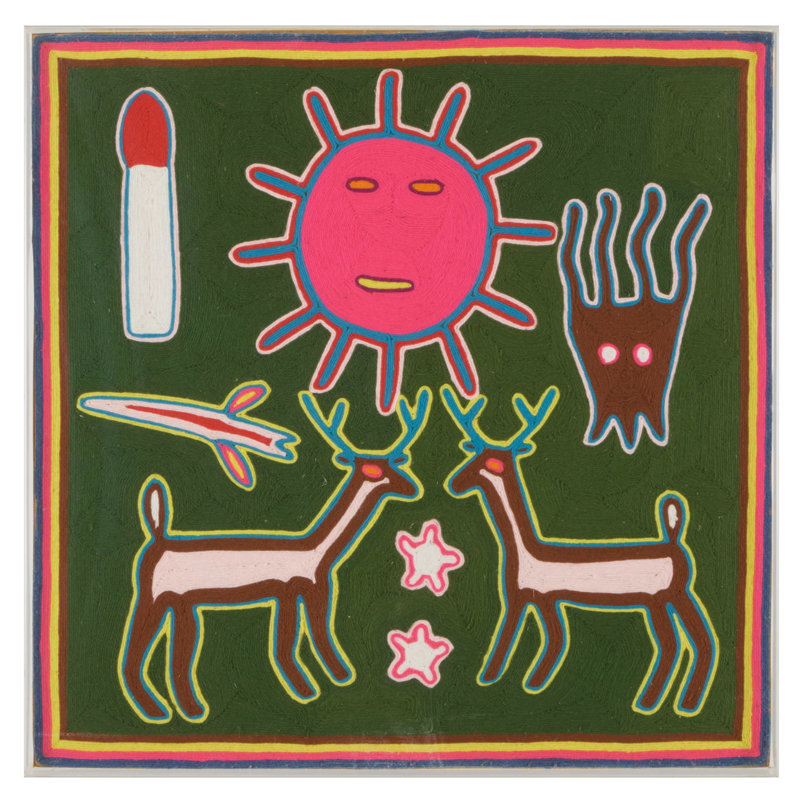 Huichol Yarn Paintings: Group of Four (1 of 15)