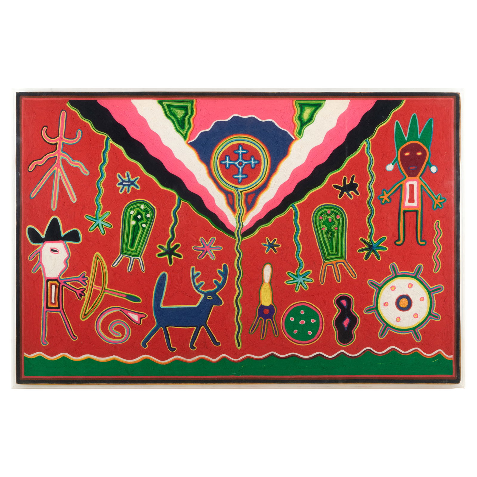 Huichol Yarn Paintings: Group of Three (1 of 14)