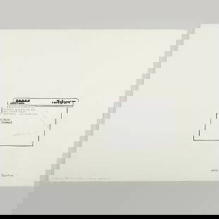 Konstantin Kakanias (b. 1961): Western Union Telegram (after On Kawara): Konstantin Kakanias (b. 1961): Western Union Telegram (after On Kawara) Mixed media on paper, 2002, dated and inscribed 'for PK from KK, love always' lower left. 22 1/4 x 30 in. (sheet), unframed. Gif