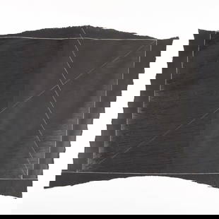 Rodney Carswell: Black-C: Rodney Carswell: Black-C Mixed media on canvas, 1976, signed 'R. Carswell', titled, dated and inscribed '#5' on the reverse. 36 x 46 in., unframed. Property from the Margarete Roeder Private Collectio