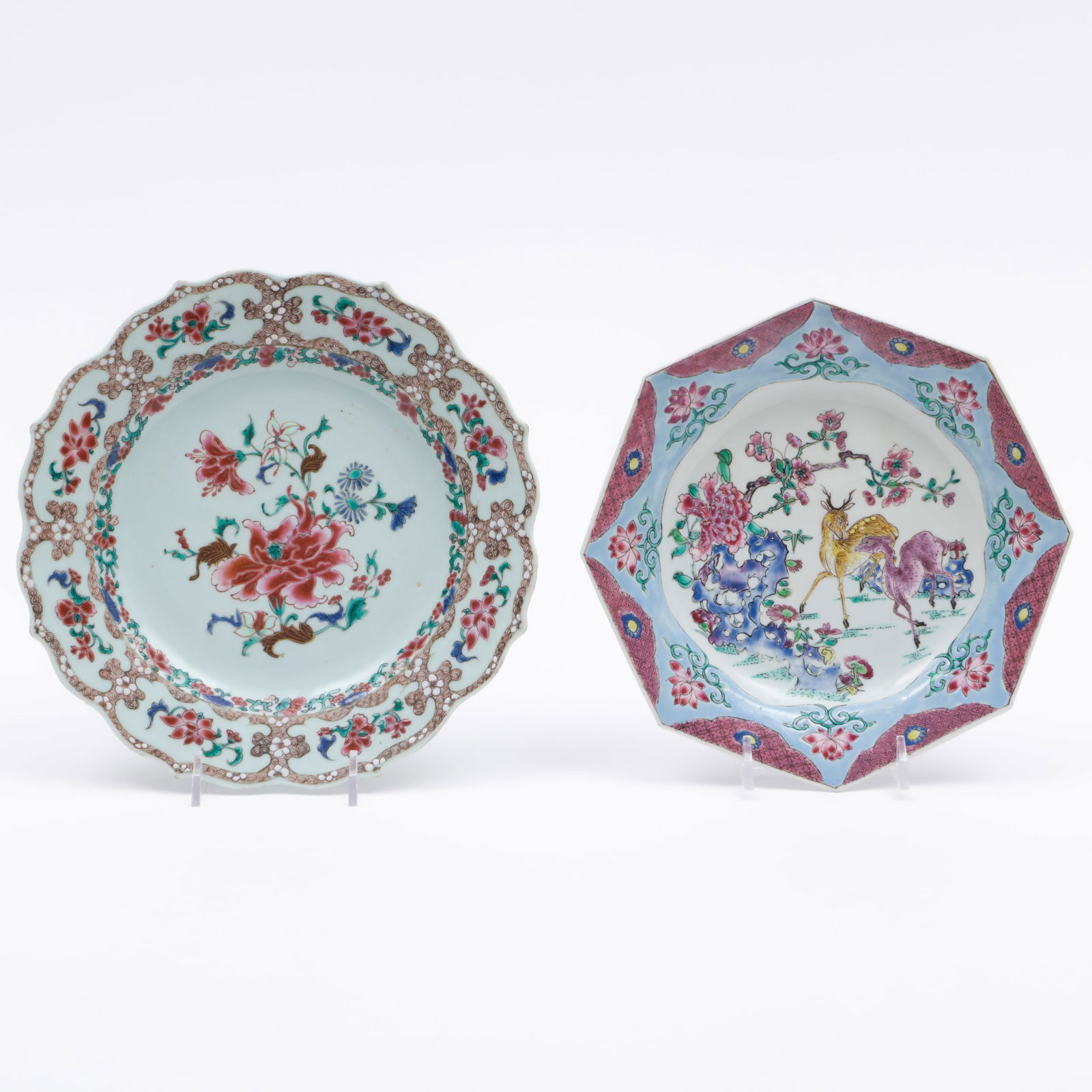 Two Chinese Famille Rose Porcelain Plates (1 of 9)