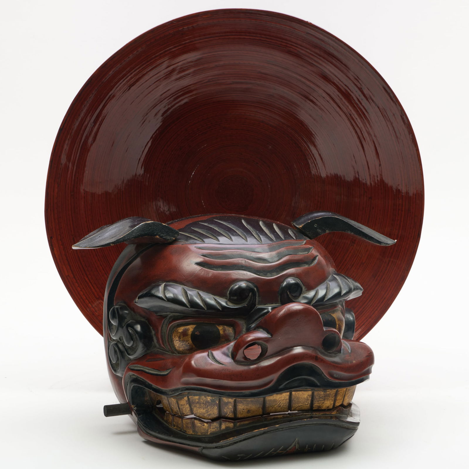 Chinese Polychromed Carved Mask (1 of 10)