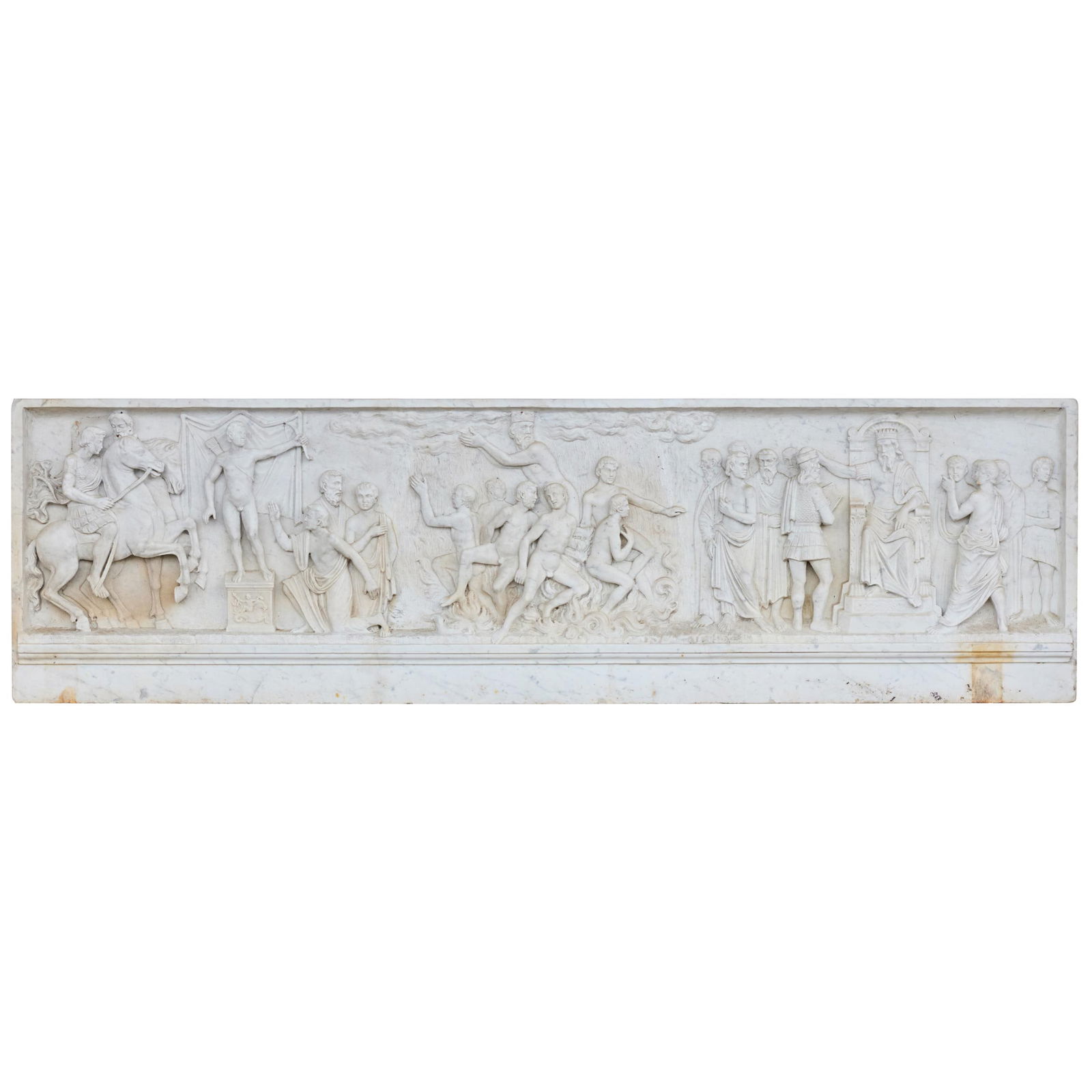 Italian Carved White Marble Plaque after Benedetto da Rovezzano (1 of 7)